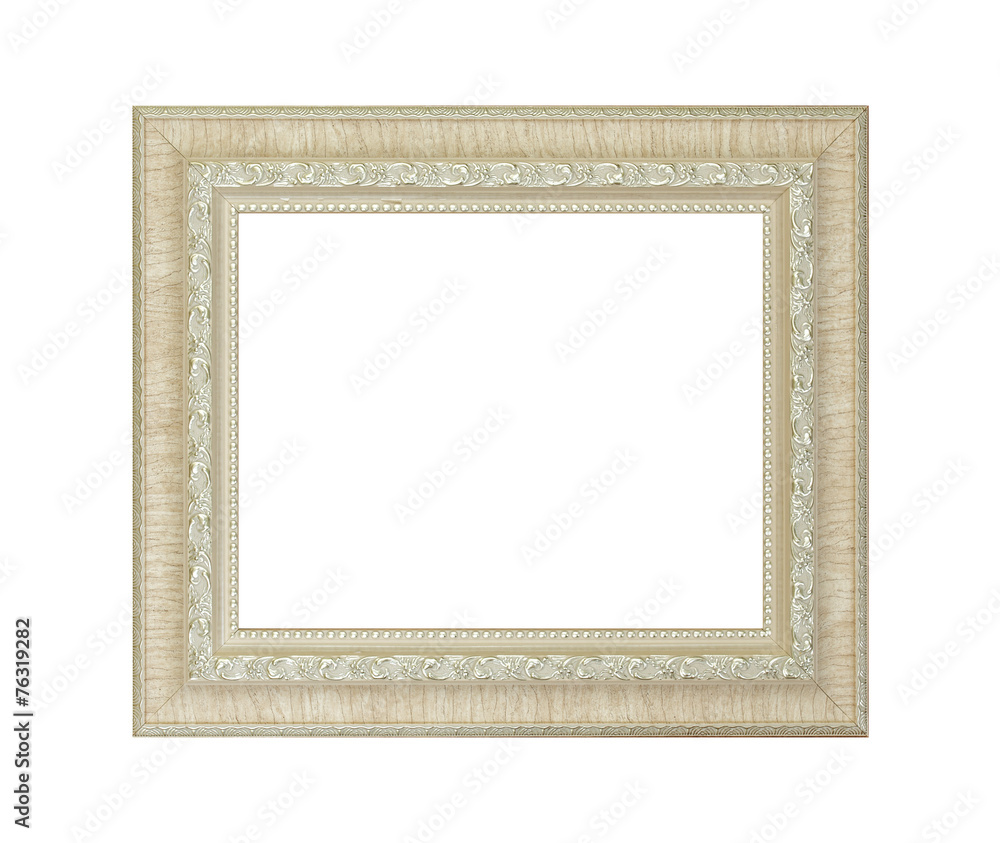 Fototapeta premium Ivory frame isolated on white background