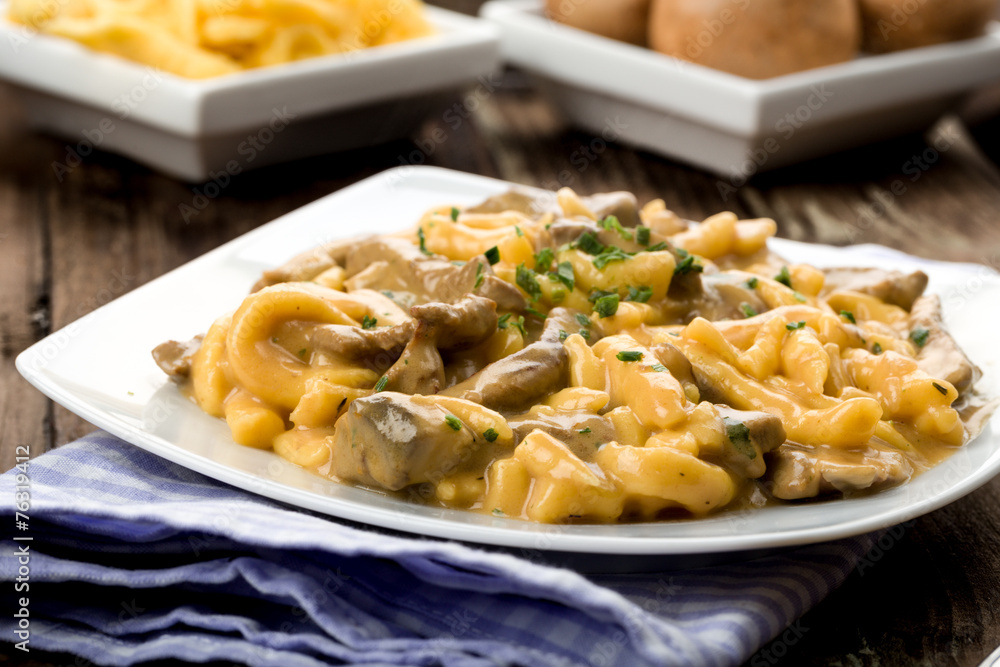 Spätzle mit Champignons Spätzle mit Champignons