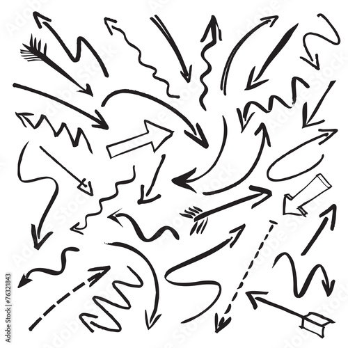 Set of black vector arrows