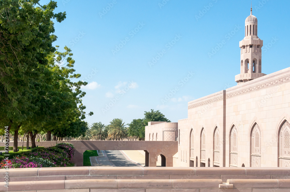 Courtyard of Sultan Qaboos Mosque, Muscat, Oman