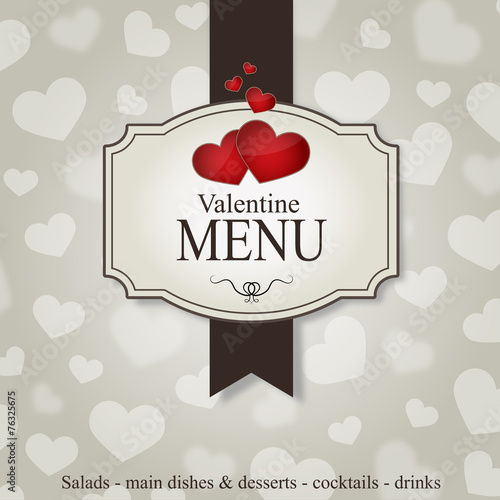Valentine menu