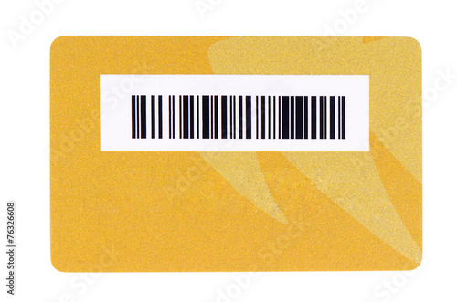 Plastic card isolated on white background