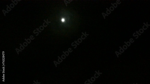 The Full moon in windy cloudy night