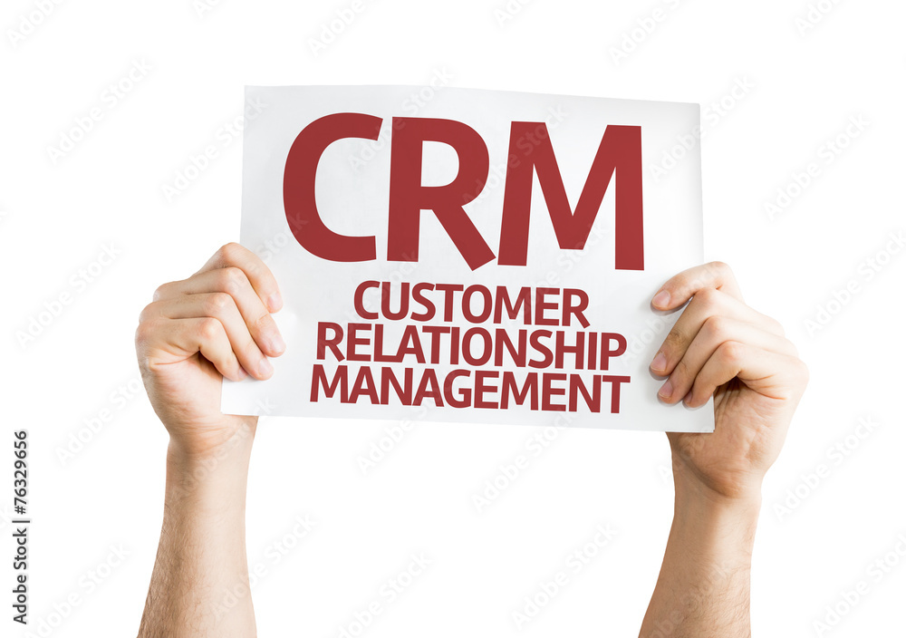 CRM card isolated on white background CRM card isolated on white background