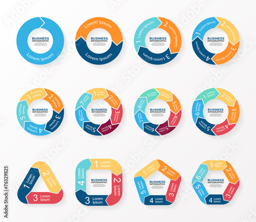 Circle arrows infographics, diagram, graph.