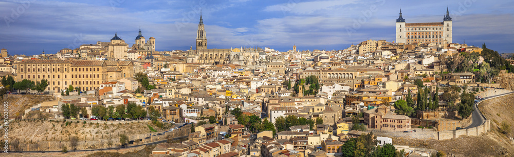 medieval Toledo, panoramic image, Spain