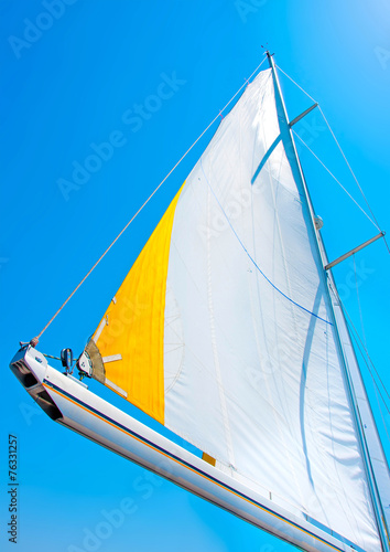 White main sail open