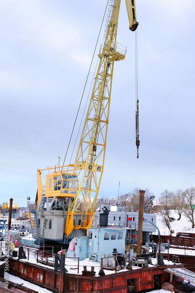 image of port cranes