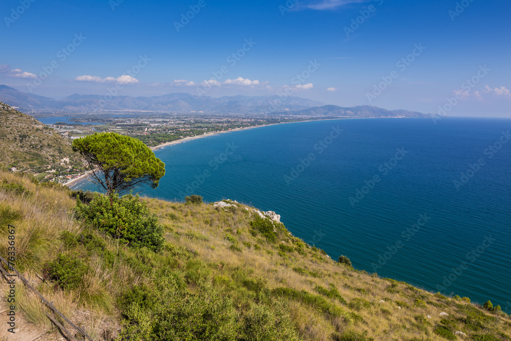 coastline in Lazio, Italy