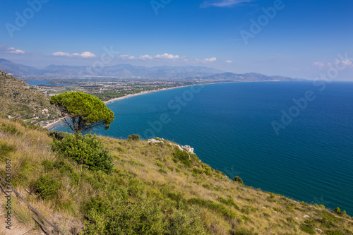 coastline in Lazio, Italy