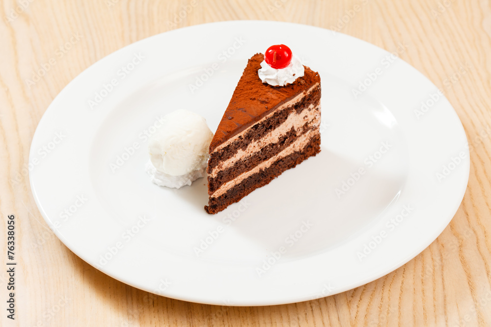 chocolate cake with ice cream chocolate cake with ice cream