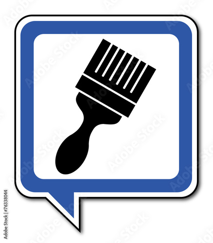 Logo pinceau. Peinture.