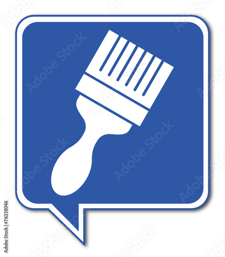 Logo pinceau. Peinture.