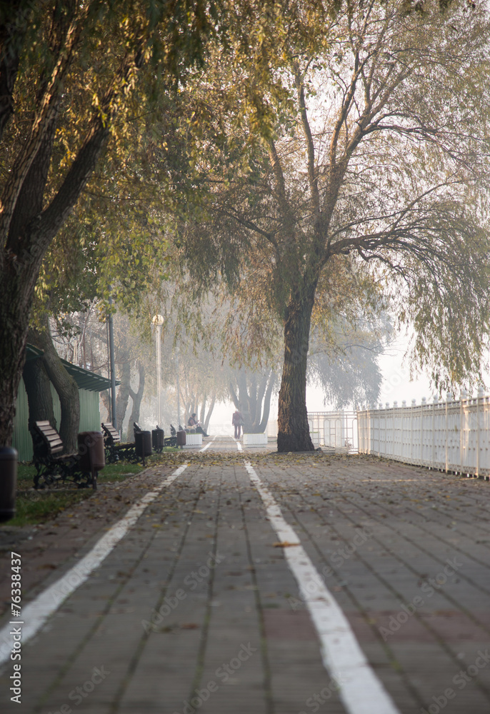 Naklejka premium Autumn in the city. Krasnodar, Russia