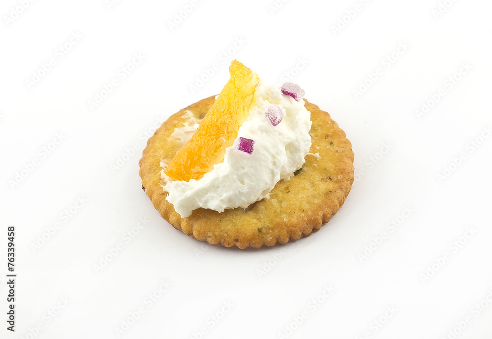 Crackers with Cream Cheese and Smoked Salmon Crackers with Cream Cheese and Smoked Salmon