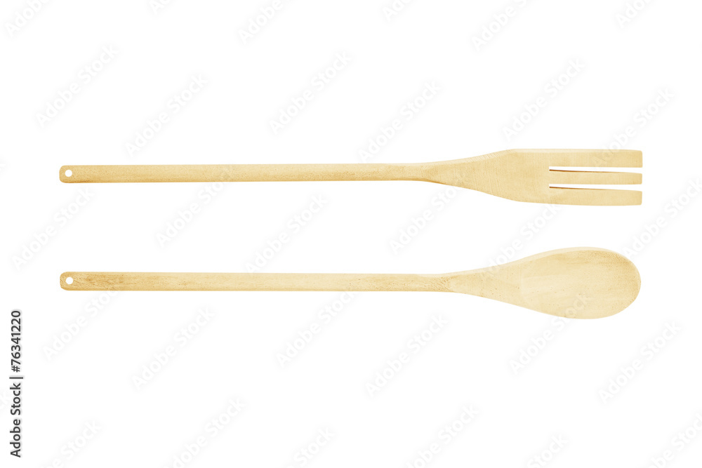 wooden kitchen spoons on white background wooden kitchen spoons on white background