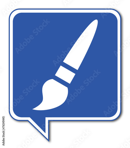 Logo pinceau. Peinture.