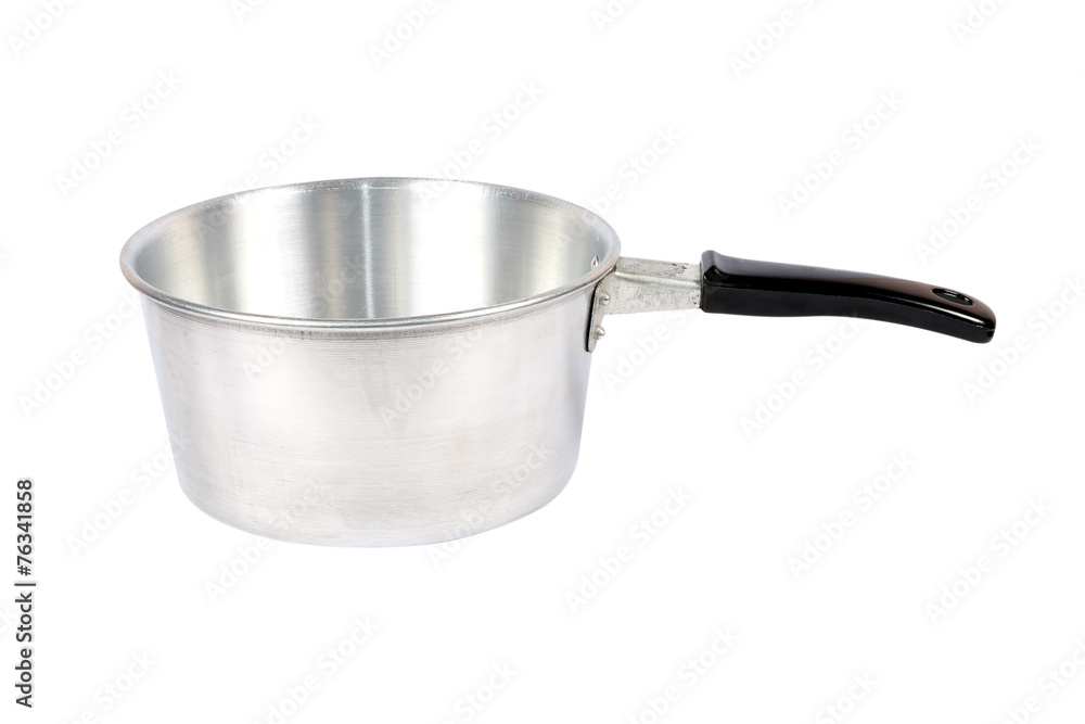 Stainless steel pot. Isolated on white background Stainless steel pot. Isolated on white background