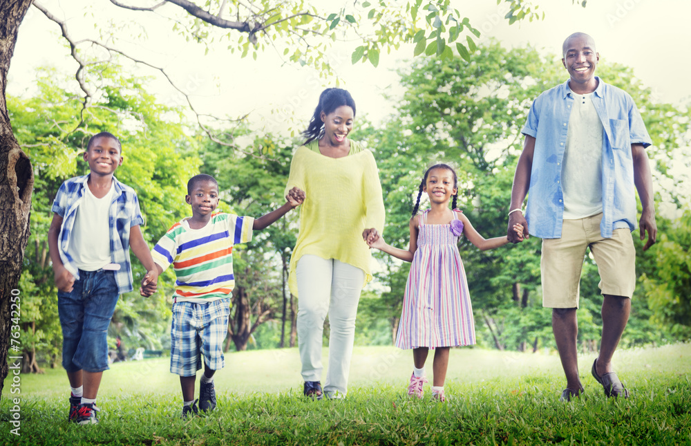 African Family Happiness Holiday Vacation Activity Concept African Family Happiness Holiday Vacation Activity Concept