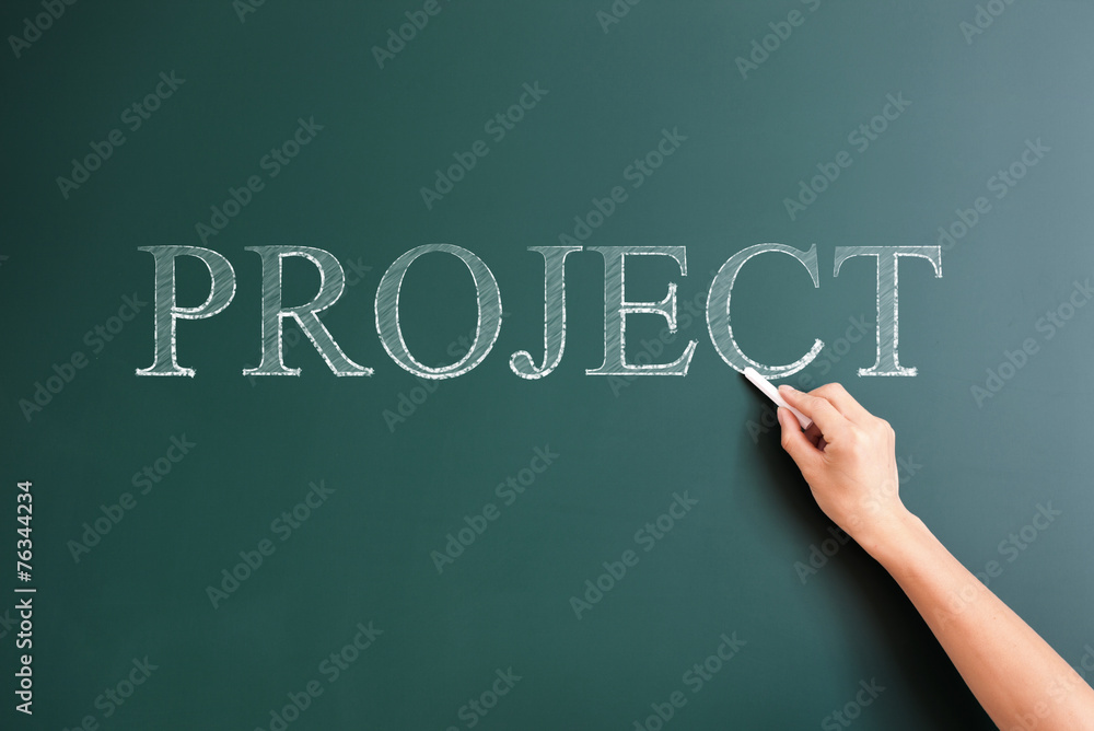 project written on blackboard project written on blackboard