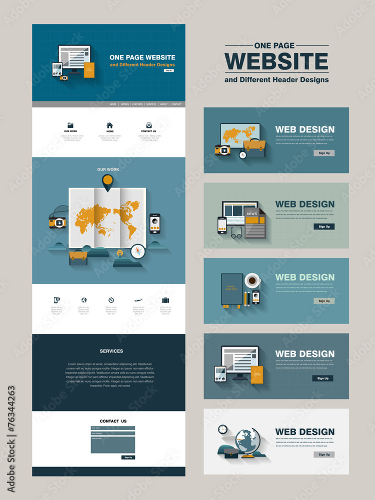 simplicity one page website design template