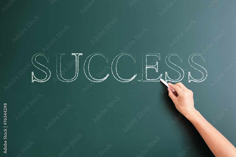 success written on blackboard success written on blackboard