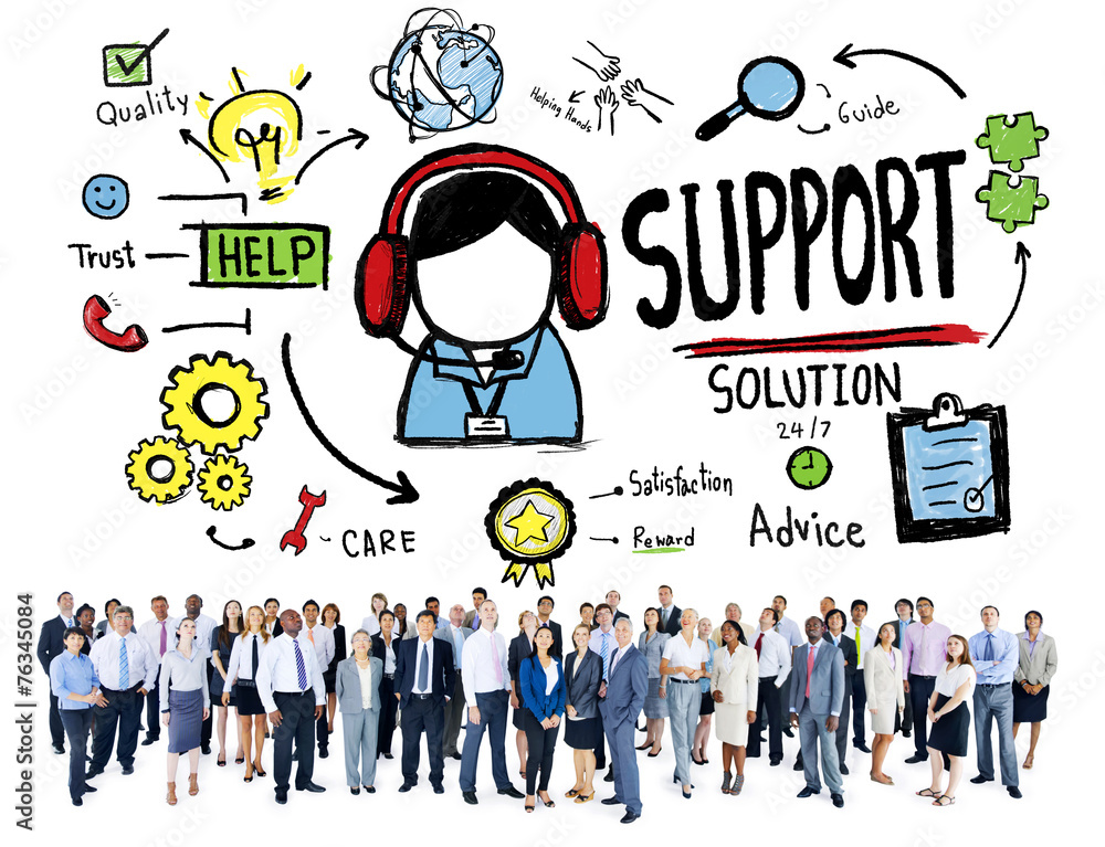 Support Solution Advice Help Care Satisfaction Quality Concept Support Solution Advice Help Care Satisfaction Quality Concept