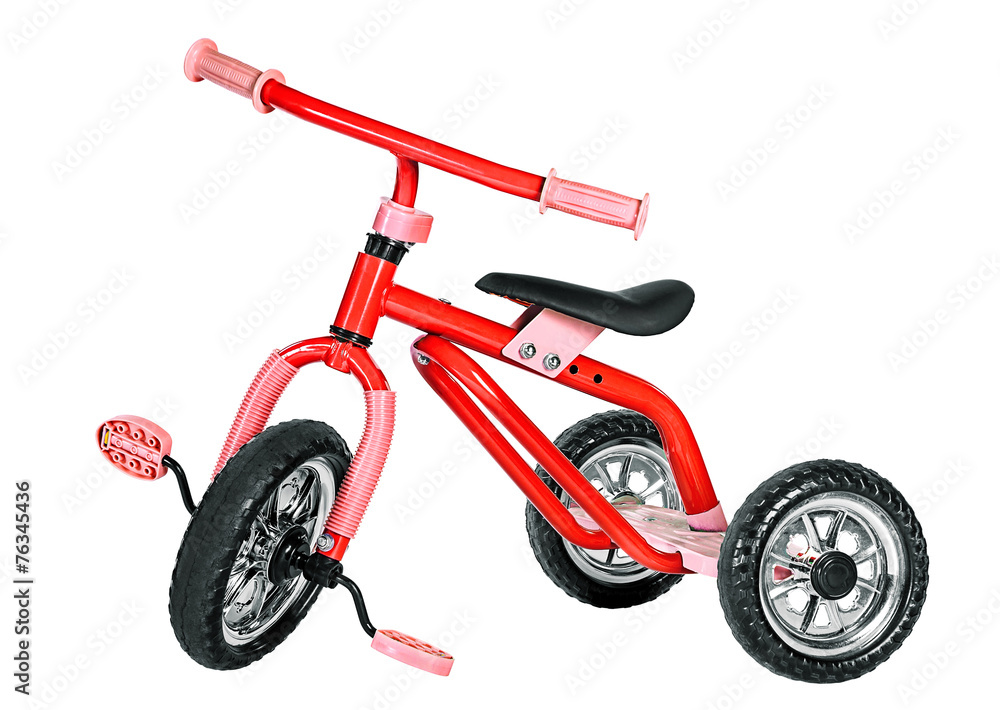 Fototapeta premium Kids red tricycle