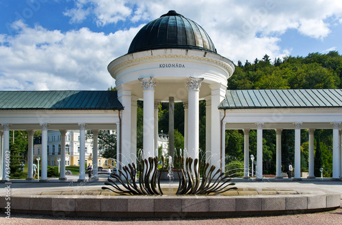 Carolina spring colonnade, spa Marianske lazne, Czech republic photo