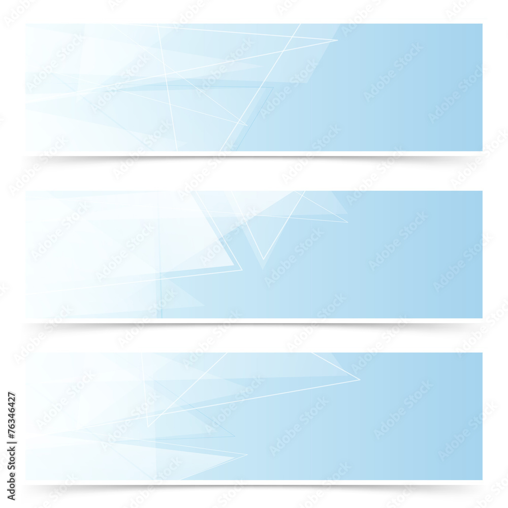 Web crystal blue headers footers collection