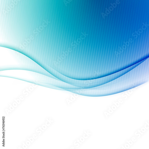 Blue swoosh border wave folder background © phyZick