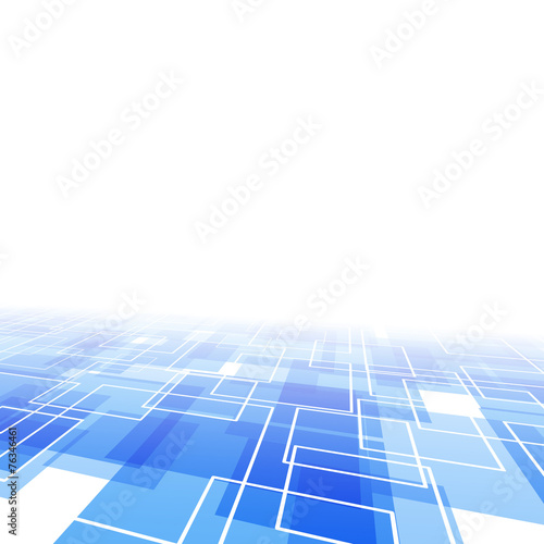 Modernistic blue tile perspective backdrop