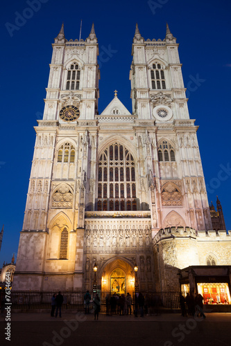 Westminster Abbey at night, London, England, UK...