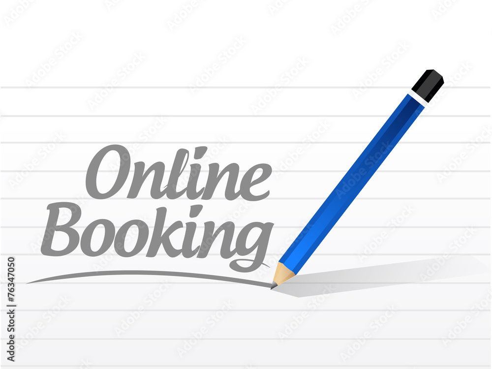 online booking message sign illustration design online booking message sign illustration design