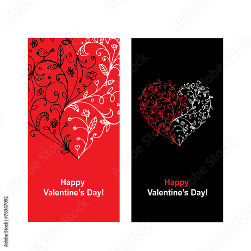 Valentine card with heart shape for your design