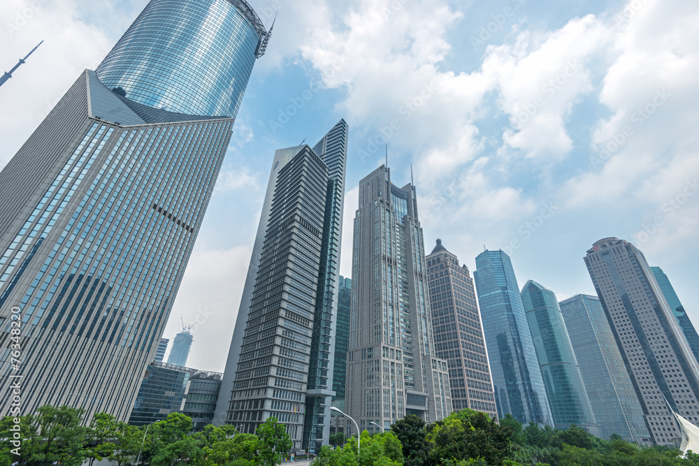 park in lujiazui financial center, Shanghai, China park in lujiazui financial center, Shanghai, China