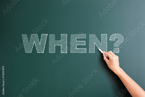 Fotografija question when written on blackboard