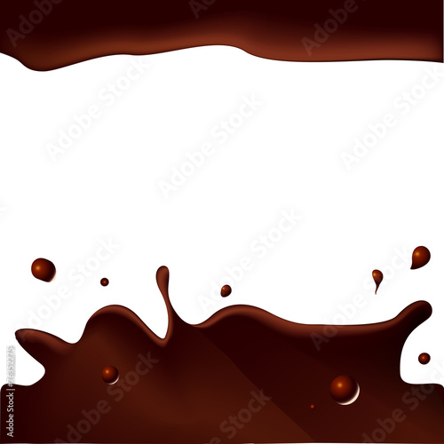 splash of chocolate or coffee isolated on white background