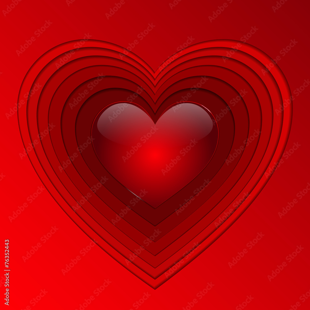 Holiday Card. Heart from paper Valentines day. Holiday Card. Heart from paper Valentines day.
