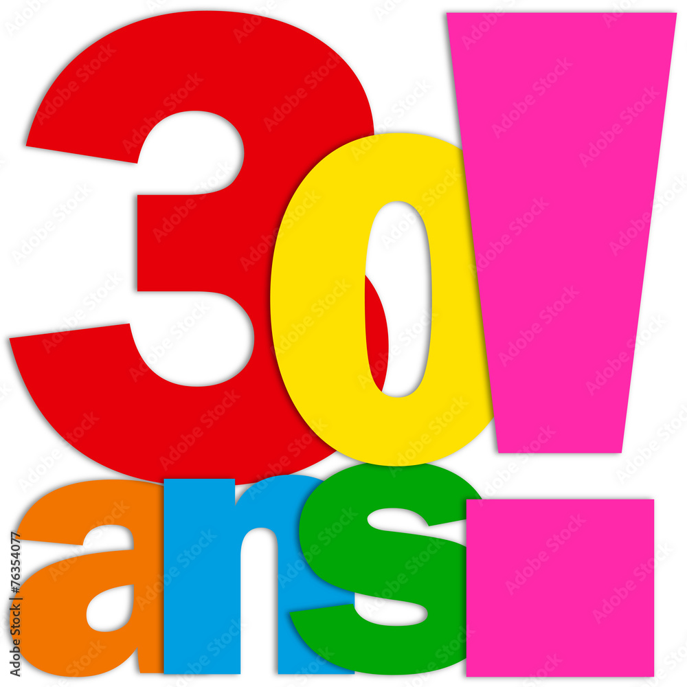 Naklejka premium Icône 30 ANS (fête félicitations joyeux anniversaire)