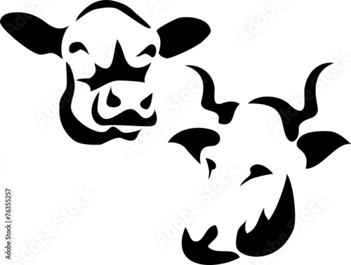 stylized cow