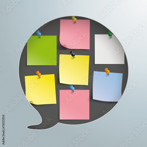 Speech Bubble Hole Stickers Thumbtacks PiAd