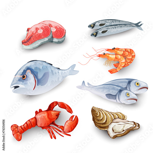 Seafood Products Set