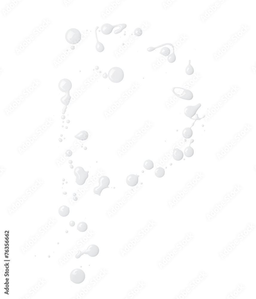 Letter made with the paint drops Letter made with the paint drops