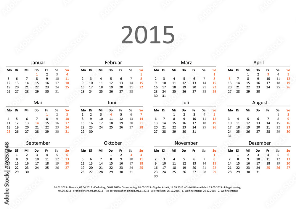 Kalender 2015 Jahresplaner Jahreskalender Taschenkalender