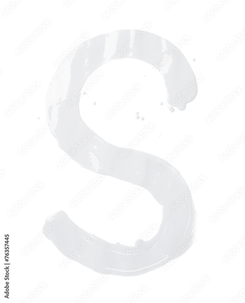 Letter made with the paint strokes Letter made with the paint strokes