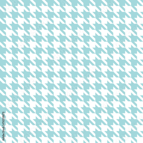 Seamless Houndstooth Pattern Turquoise/White