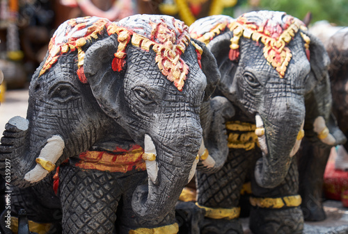 Photography Stone elephants Promthep Cape on Phuket island