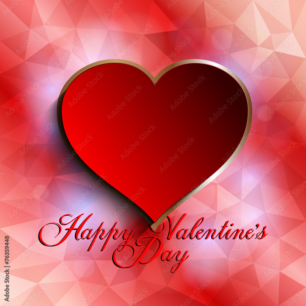 Valentines Day background - heart on abstract background