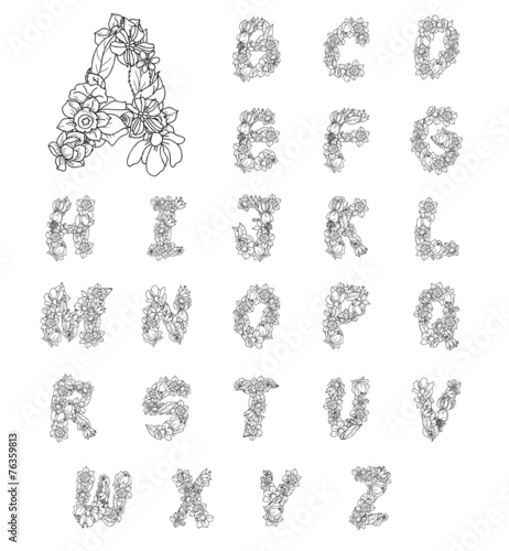 Flowers Alphabet Letters